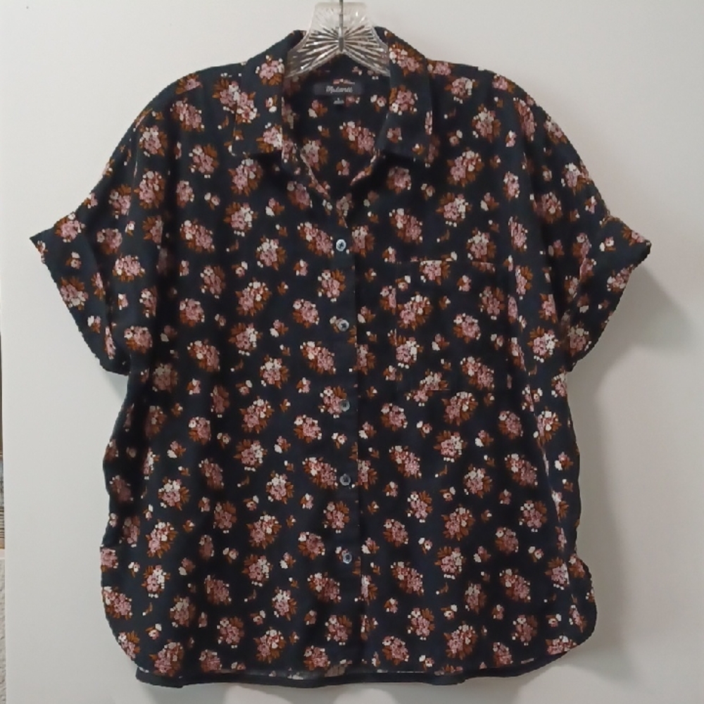 Madewell Corduroy Short Sleeve Button Up Shirt